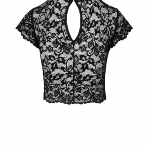 Noir Handmade Essence Kanten Crop Top F303 - Afbeelding 5