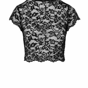Noir Handmade Essence Kanten Crop Top F303 - Afbeelding 4
